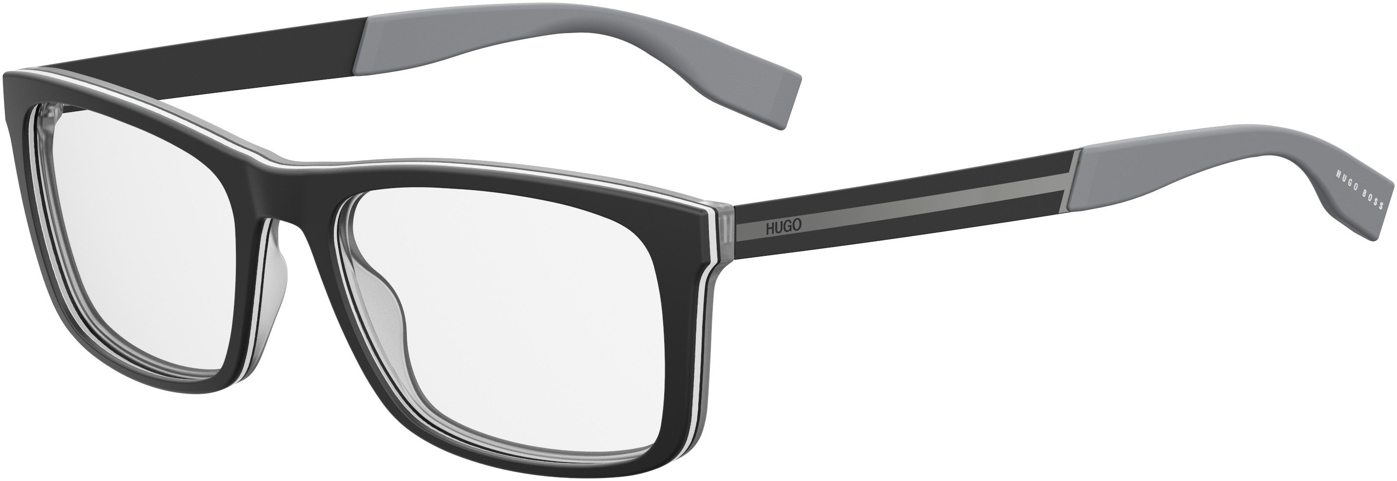 Hugo (hug) Hugo 0248 Rectangular Eyeglasses 0O6W-0O6W  Blrut Dark Gray (00 Demo Lens)