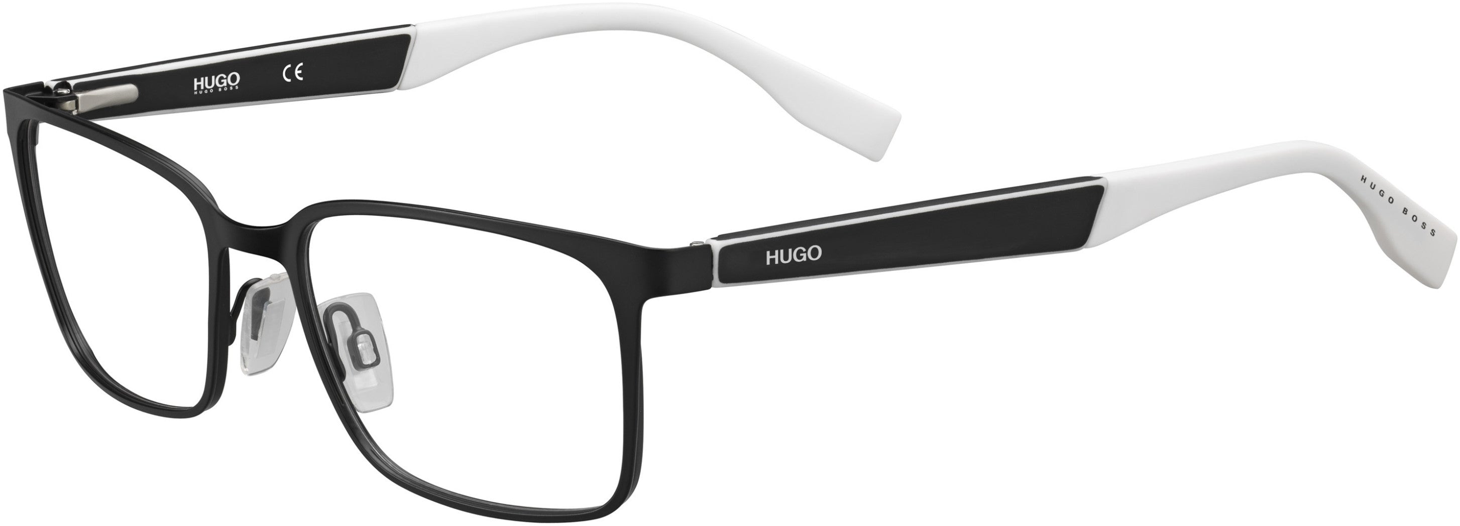 Hugo (hug) Hugo 0265 Rectangular Eyeglasses 04NL-04NL  Matte Black White (00 Demo Lens)
