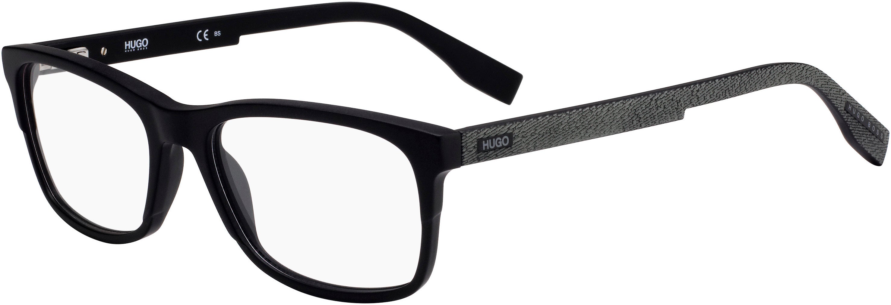 Hugo (hug) Hugo 0292 Rectangular Eyeglasses 0003-0003  Matte Black (00 Demo Lens)