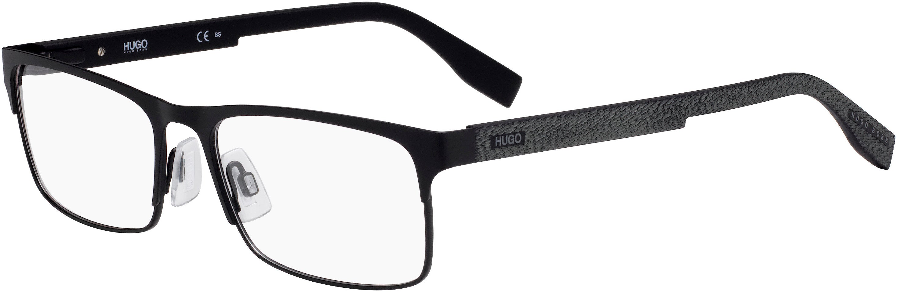Hugo (hug) Hugo 0293 Square Eyeglasses 0003-0003  Matte Black (00 Demo Lens)