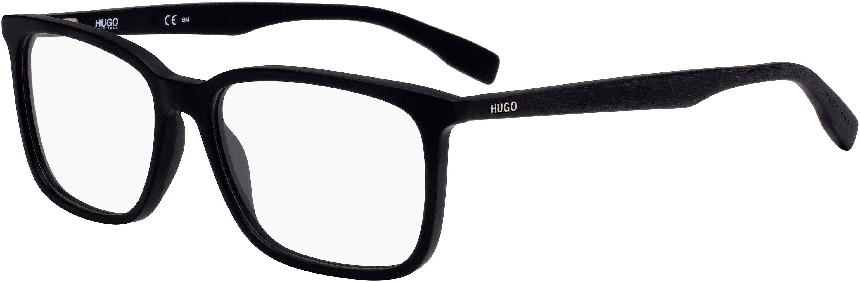 Hugo (hug) Hugo 0303 Rectangular Eyeglasses 0003-0003  Matte Black (00 Demo Lens)
