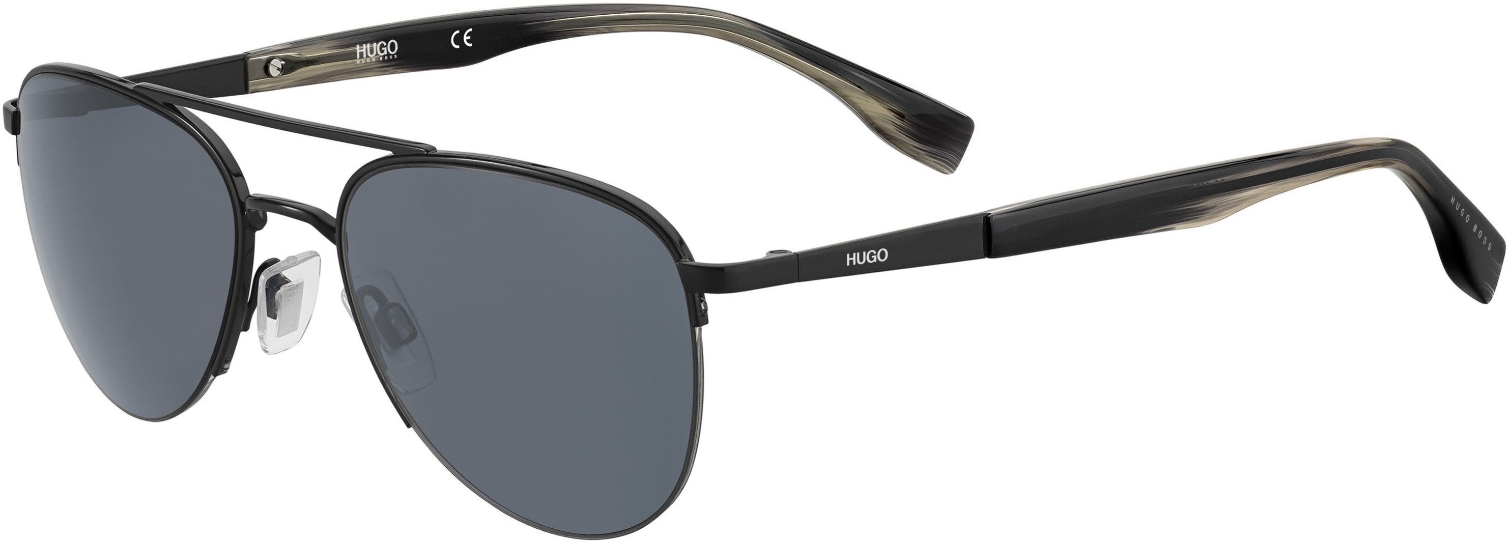 Hugo (hug) Hugo 0331/S Aviator Sunglasses 0807-0807  Black (IR Gray)