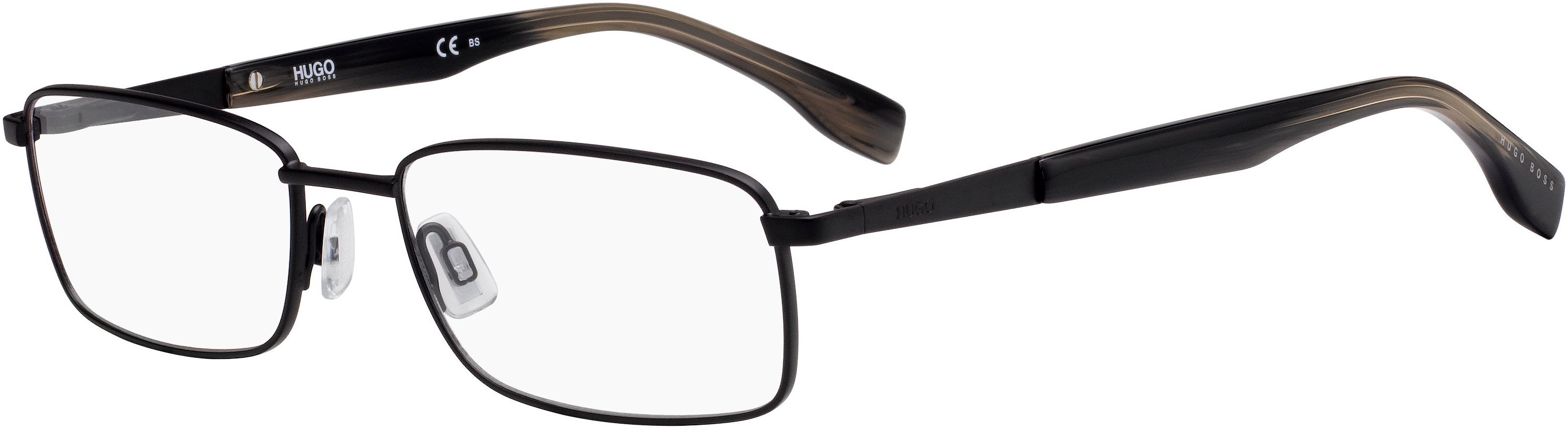 Hugo (hug) Hugo 0332 Rectangular Eyeglasses 0003-0003  Matte Black (00 Demo Lens)