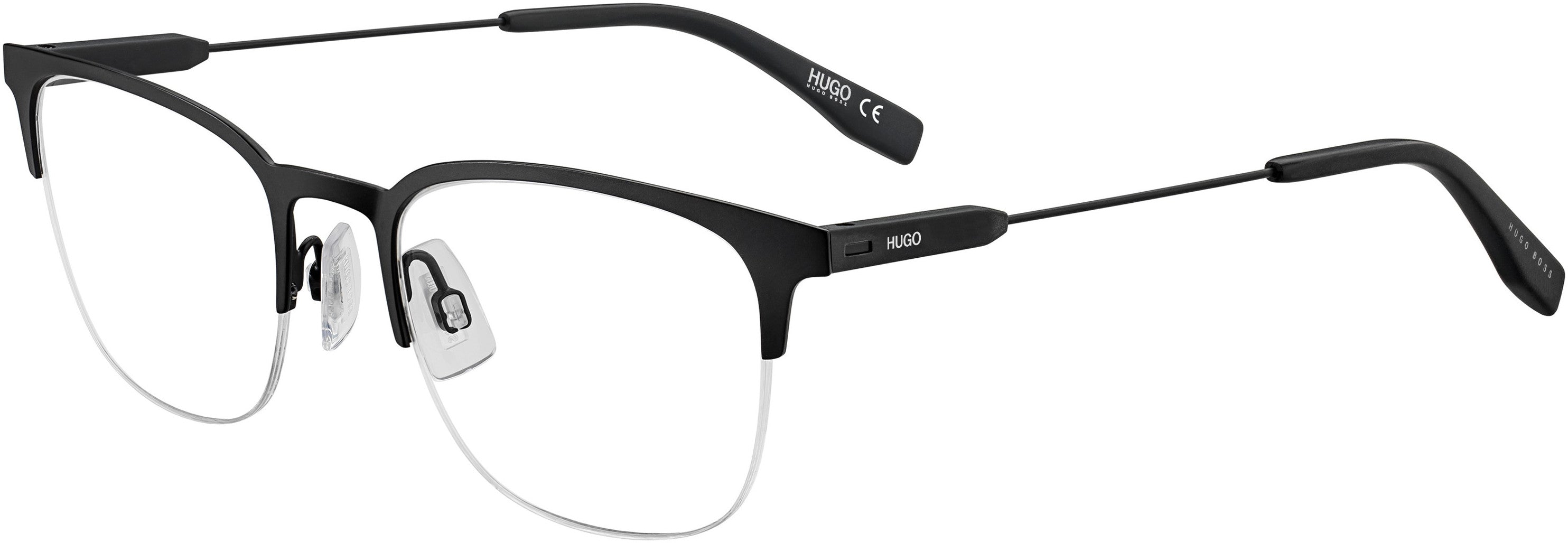 Hugo (hug) Hugo 0335 Rectangular Eyeglasses 0003-0003  Matte Black (00 Demo Lens)