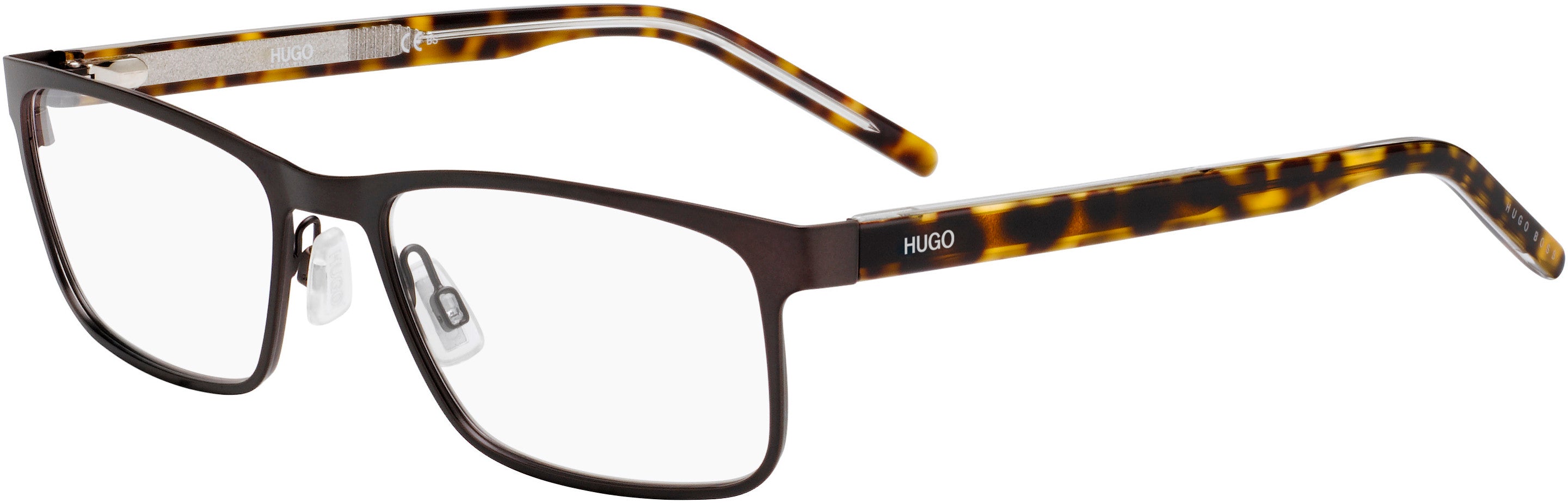 Hugo (hug) Hugo 1005 Rectangular Eyeglasses 0HGC-0HGC  Brown Havana (00 Demo Lens)