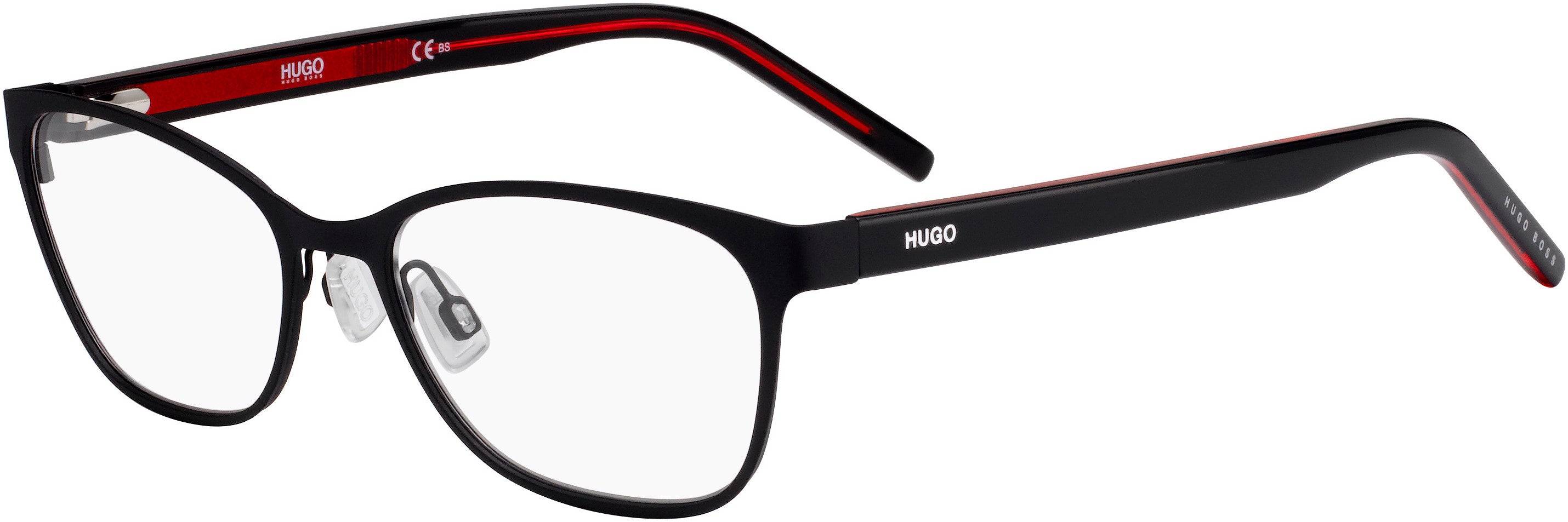 Hugo (hug) Hugo 1008 Cat Eye/butterfly Eyeglasses 0BLX-0BLX  Bkrt Crystal Red (00 Demo Lens)