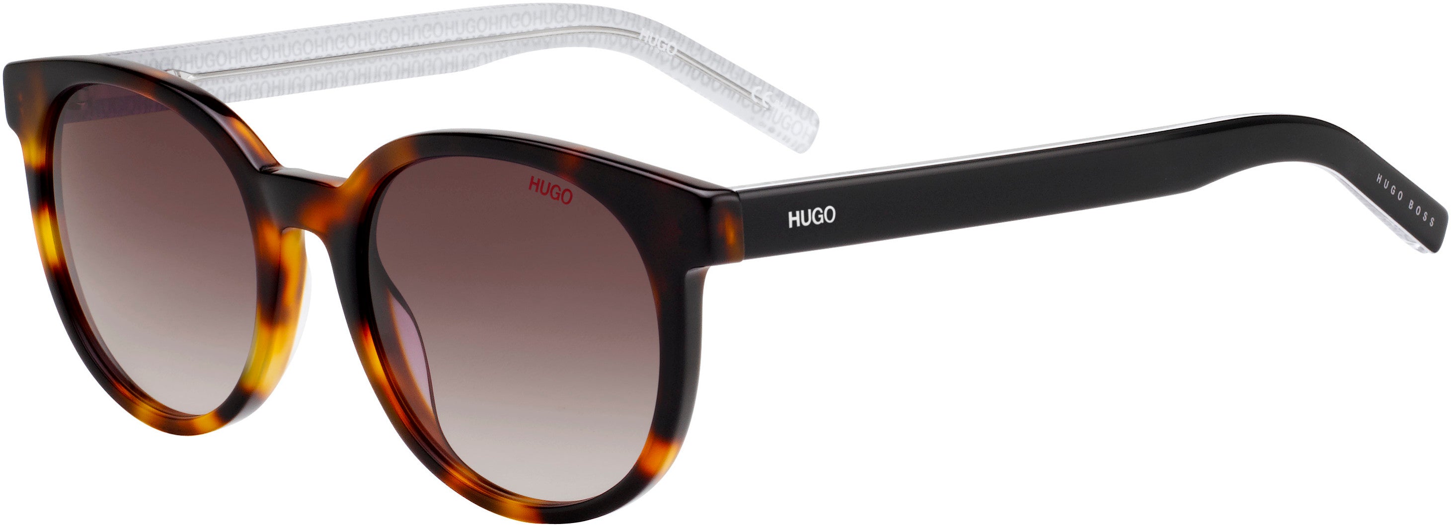 Hugo (hug) Hugo 1011/S Oval Modified Sunglasses 0086-0086  Dark Havana (HA Brown Gradient)
