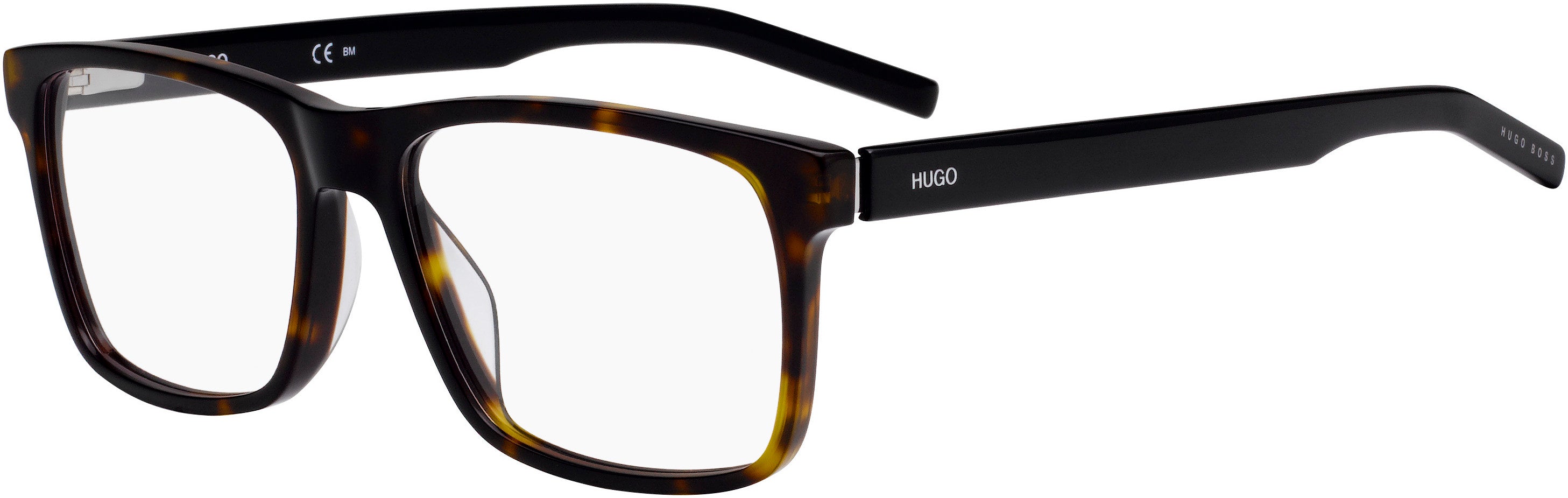 Hugo (hug) Hugo 1014 Rectangular Eyeglasses 0086-0086  Dark Havana (00 Demo Lens)