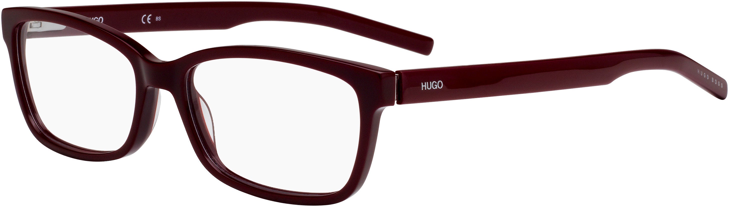 Hugo (hug) Hugo 1016 Rectangular Eyeglasses 0LHF-0LHF  Opal Burgundy (00 Demo Lens)