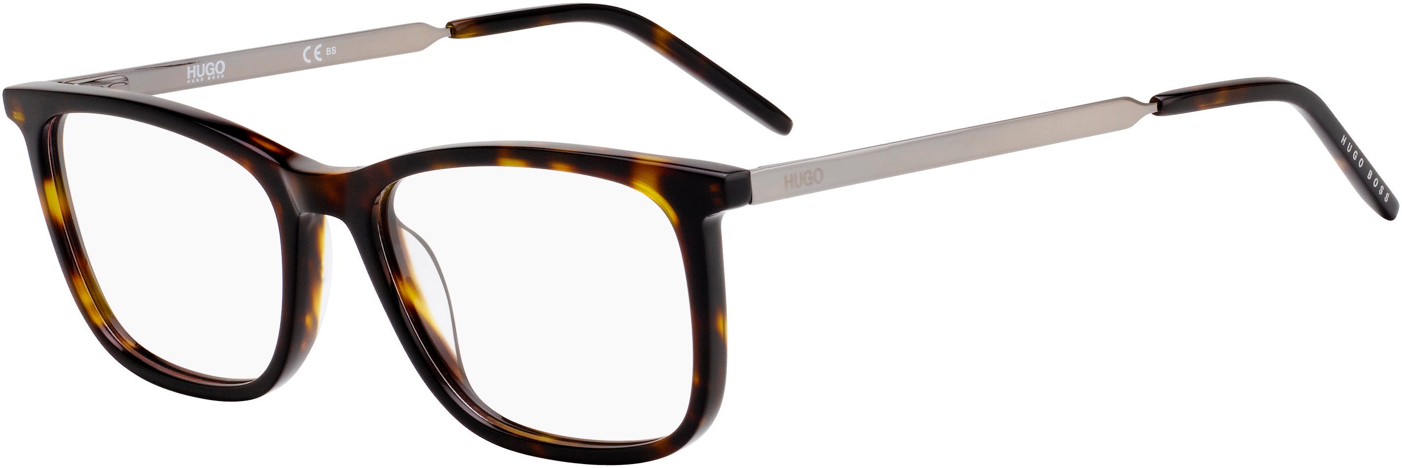 Hugo (hug) Hugo 1018 Square Eyeglasses 0086-0086  Dark Havana (00 Demo Lens)
