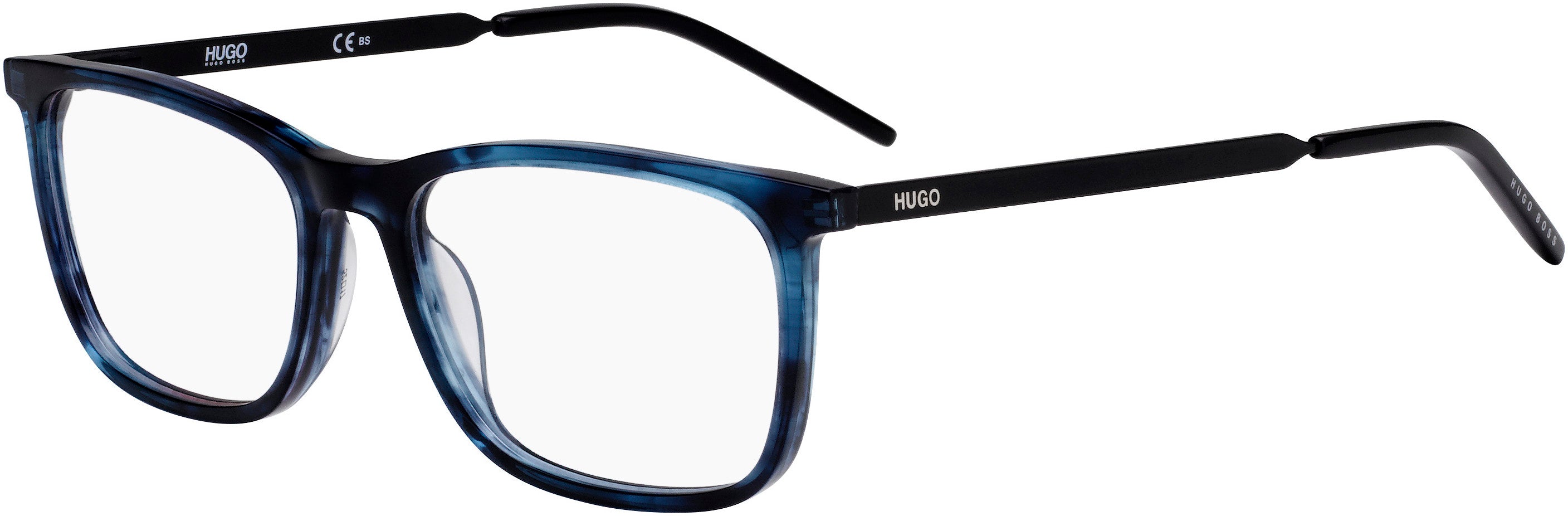 Hugo (hug) Hugo 1018 Square Eyeglasses 0AVS-0AVS  Striped Blue (00 Demo Lens)