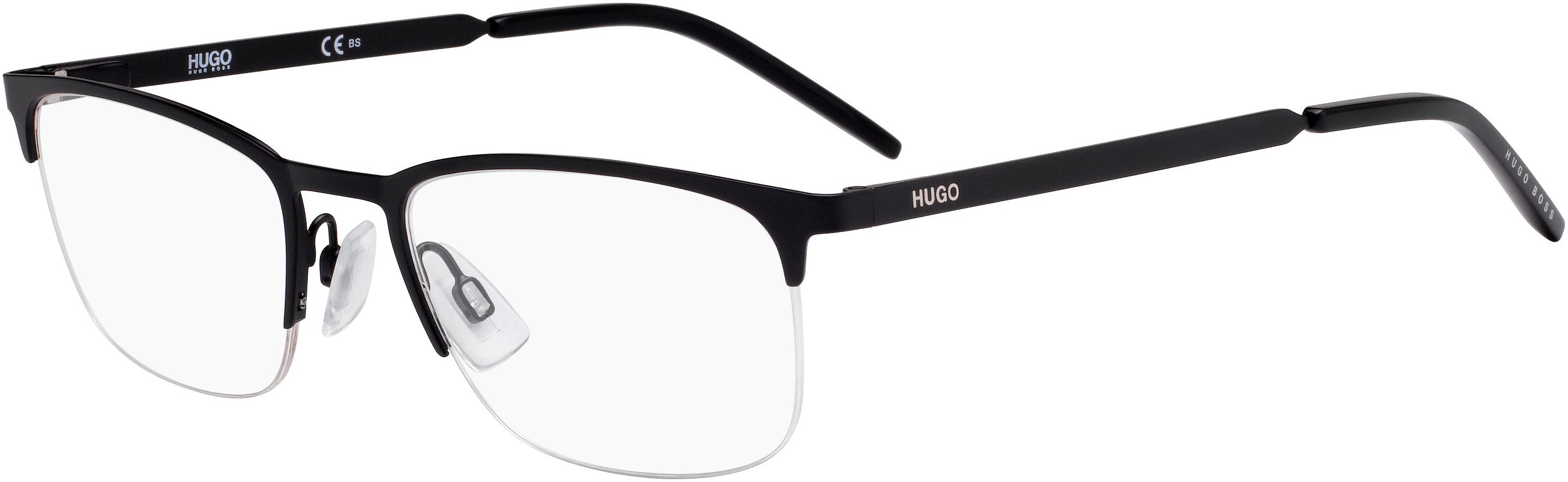 Hugo (hug) Hugo 1019 Rectangular Eyeglasses 0003-0003  Matte Black (00 Demo Lens)