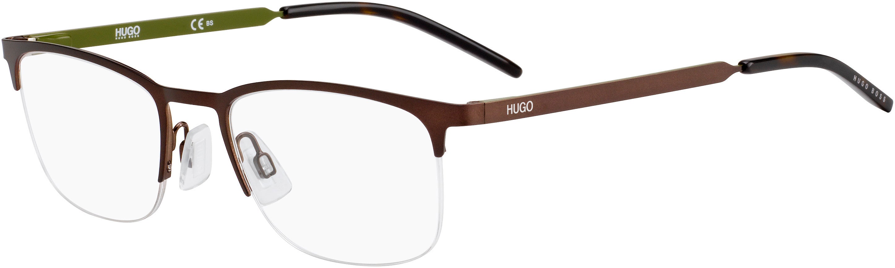 Hugo (hug) Hugo 1019 Rectangular Eyeglasses 04IN-04IN  Matte Brown (00 Demo Lens)