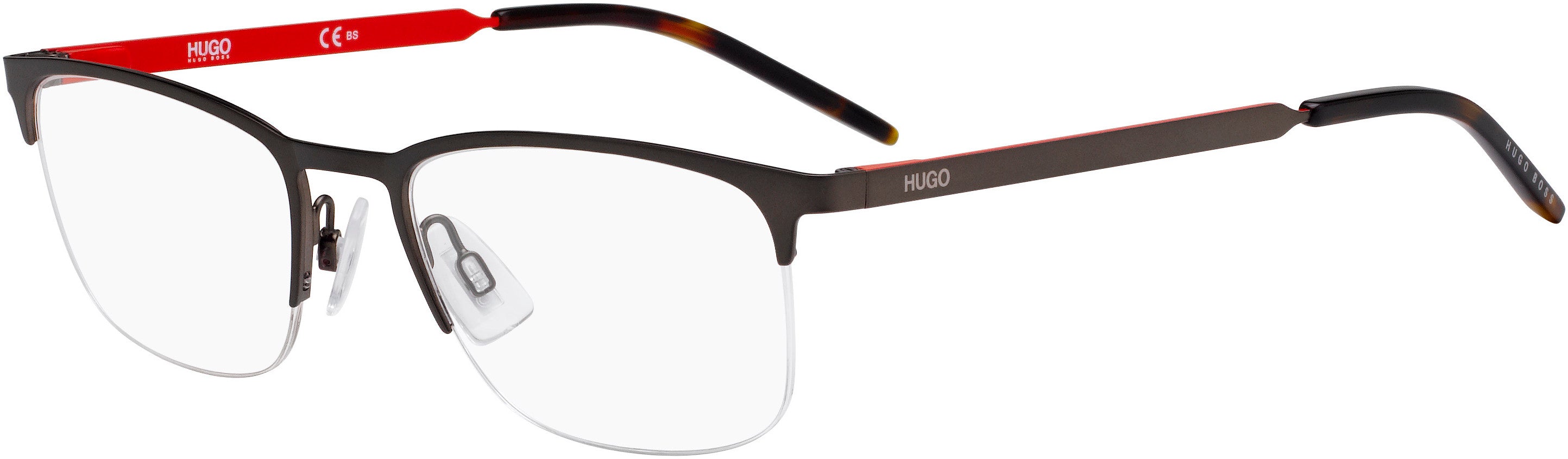 Hugo (hug) Hugo 1019 Rectangular Eyeglasses 0FRE-0FRE  Matte Gray (00 Demo Lens)