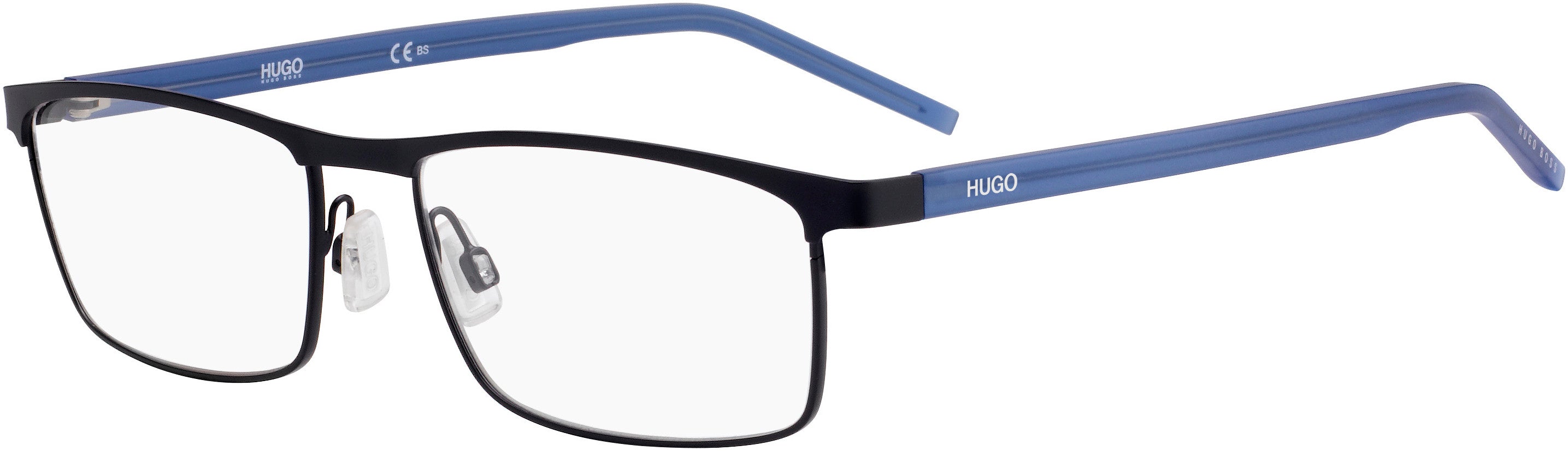 Hugo (hug) Hugo 1026 Square Eyeglasses 0FLL-0FLL  Matte Blue (00 Demo Lens)