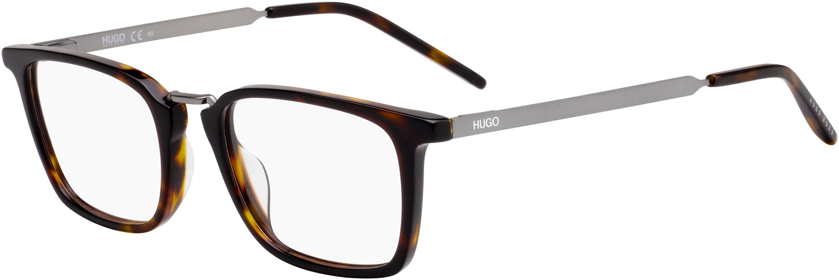 Hugo (hug) Hugo 1033 Square Eyeglasses 0086-0086  Dark Havana (00 Demo Lens)