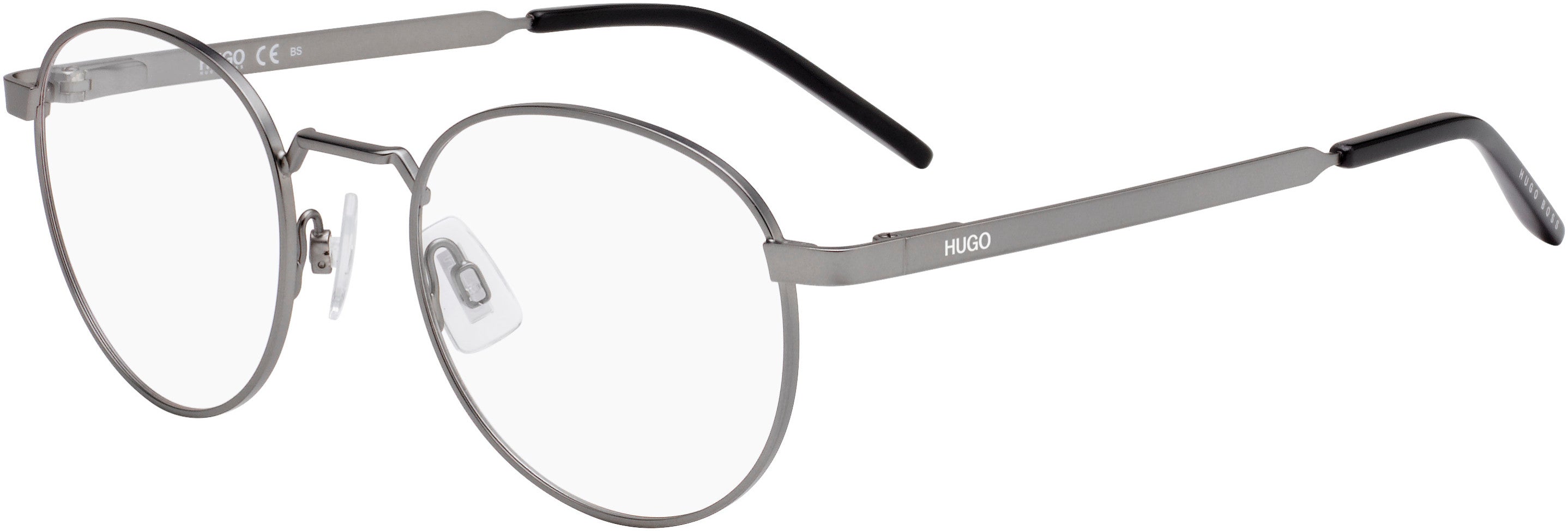 Hugo (hug) Hugo 1035 Oval Modified Eyeglasses 0R80-0R80  Semi Matte Dark Ruthenium (00 Demo Lens)