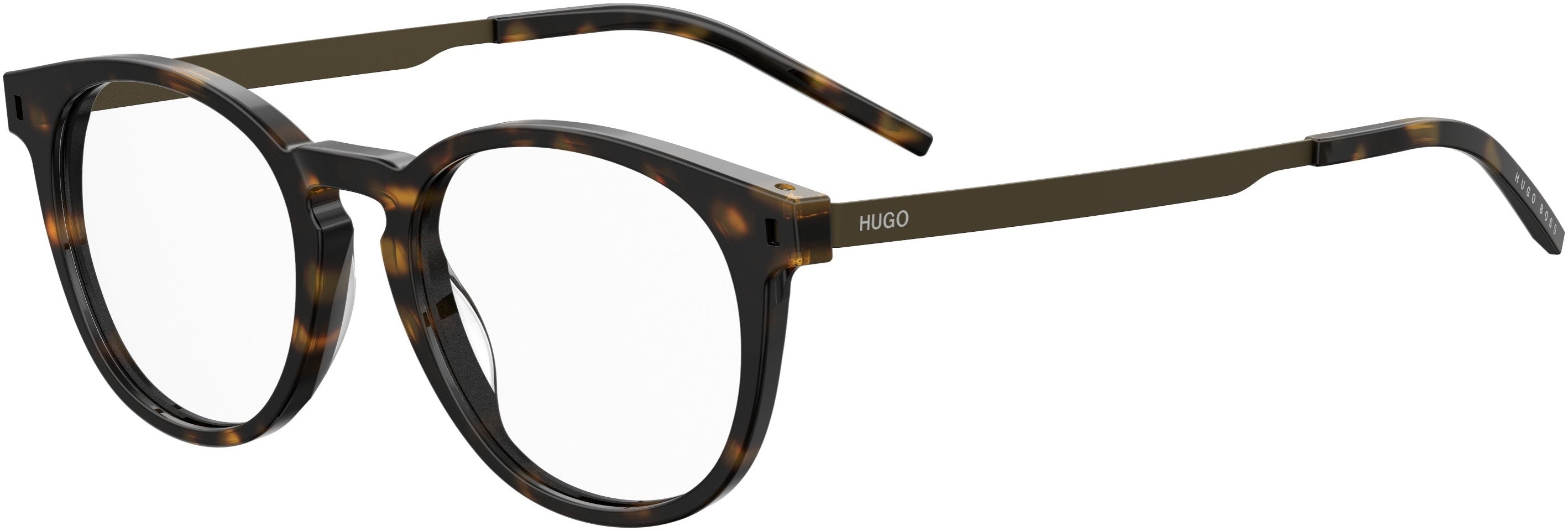 Hugo (hug) Hugo 1037 Oval Modified Eyeglasses 0086-0086  Dark Havana (00 Demo Lens)