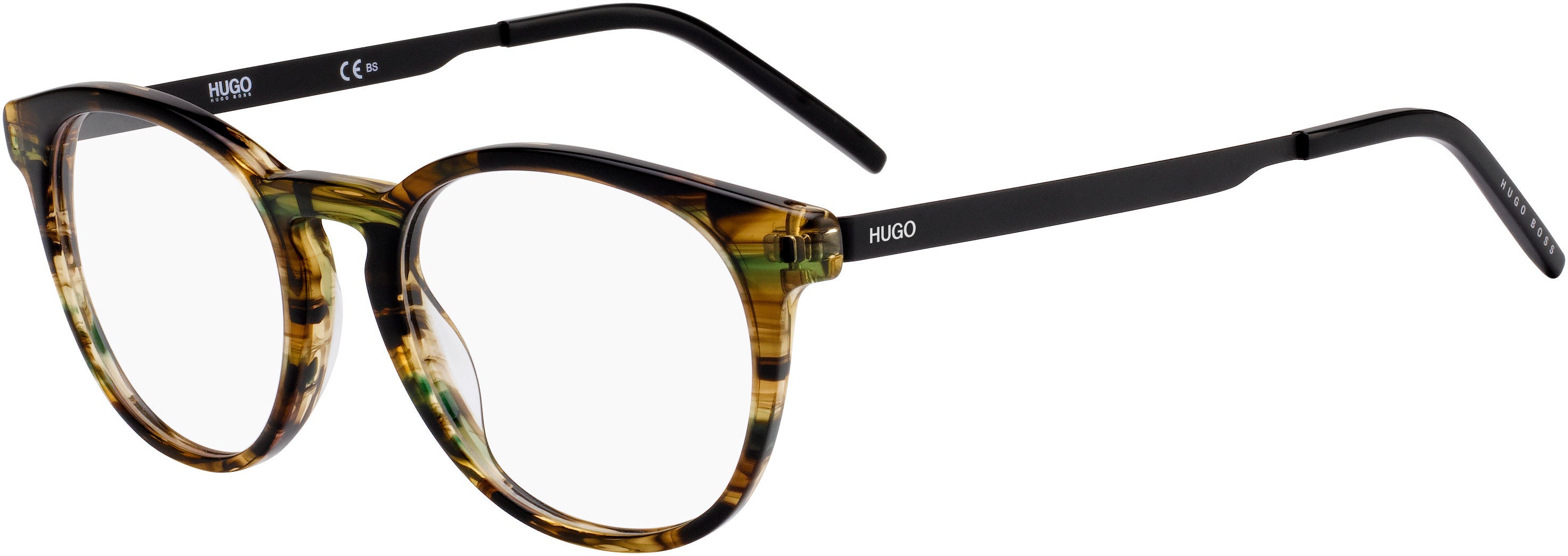 Hugo (hug) Hugo 1037 Oval Modified Eyeglasses 06AK-06AK  Green Horn (00 Demo Lens)