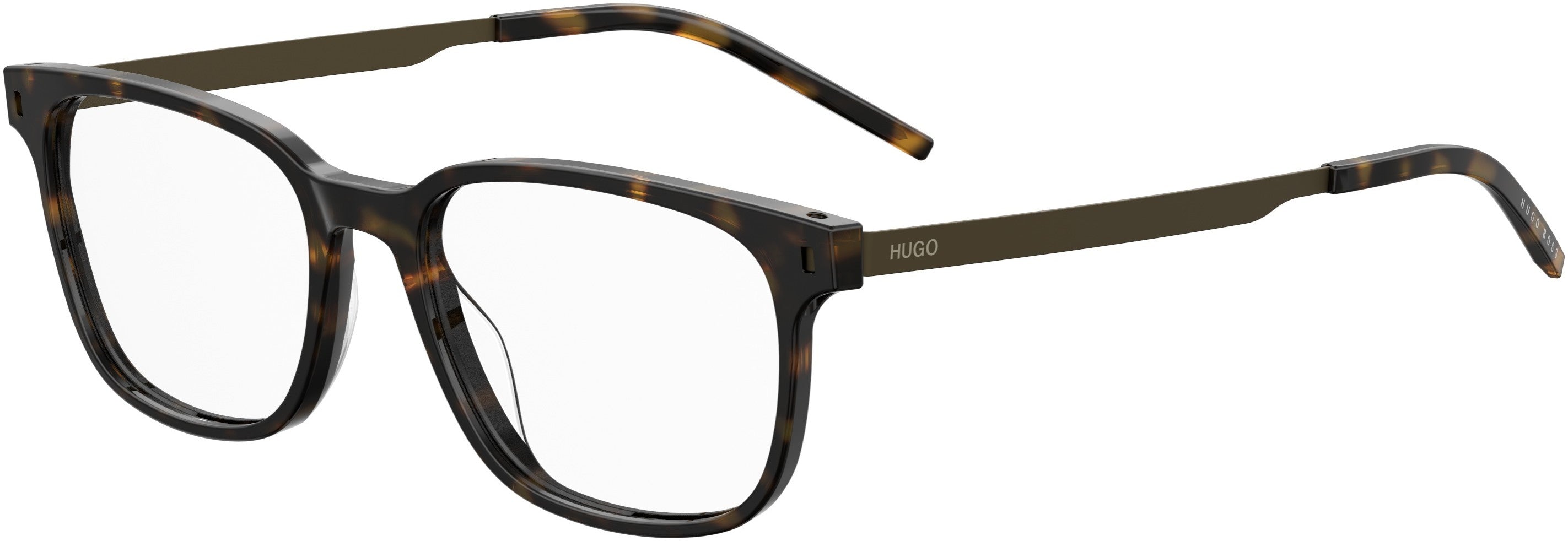 Hugo (hug) Hugo 1038 Square Eyeglasses 0086-0086  Dark Havana (00 Demo Lens)