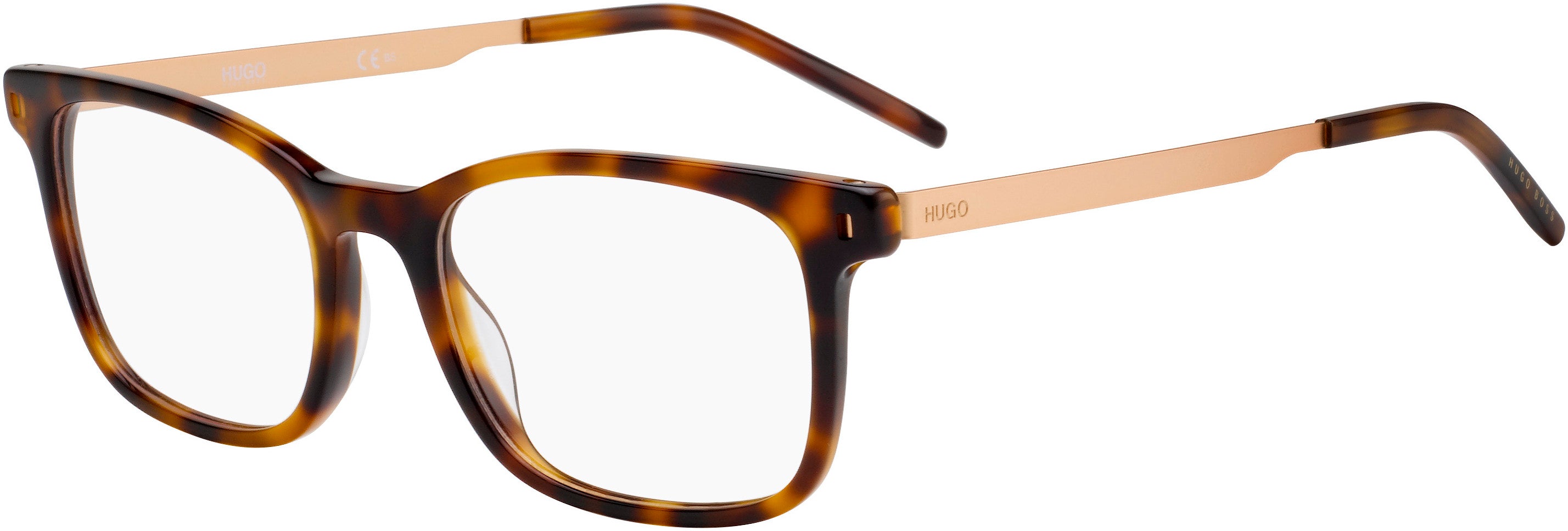 Hugo (hug) Hugo 1039 Square Eyeglasses 0086-0086  Dark Havana (00 Demo Lens)