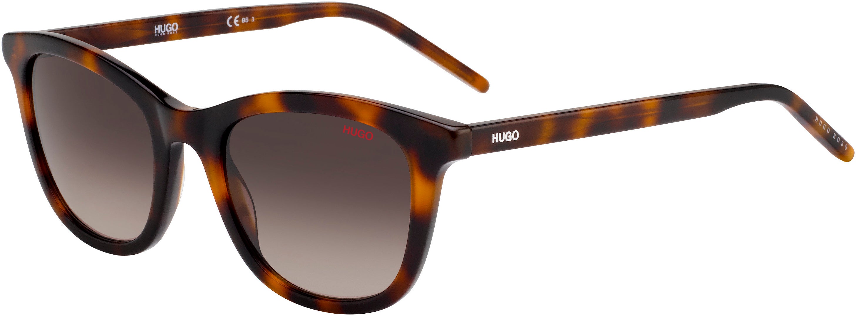 Hugo (hug) Hugo 1040/S Cat Eye/butterfly Sunglasses 0086-0086  Dark Havana (3X Burgundy Shaded)