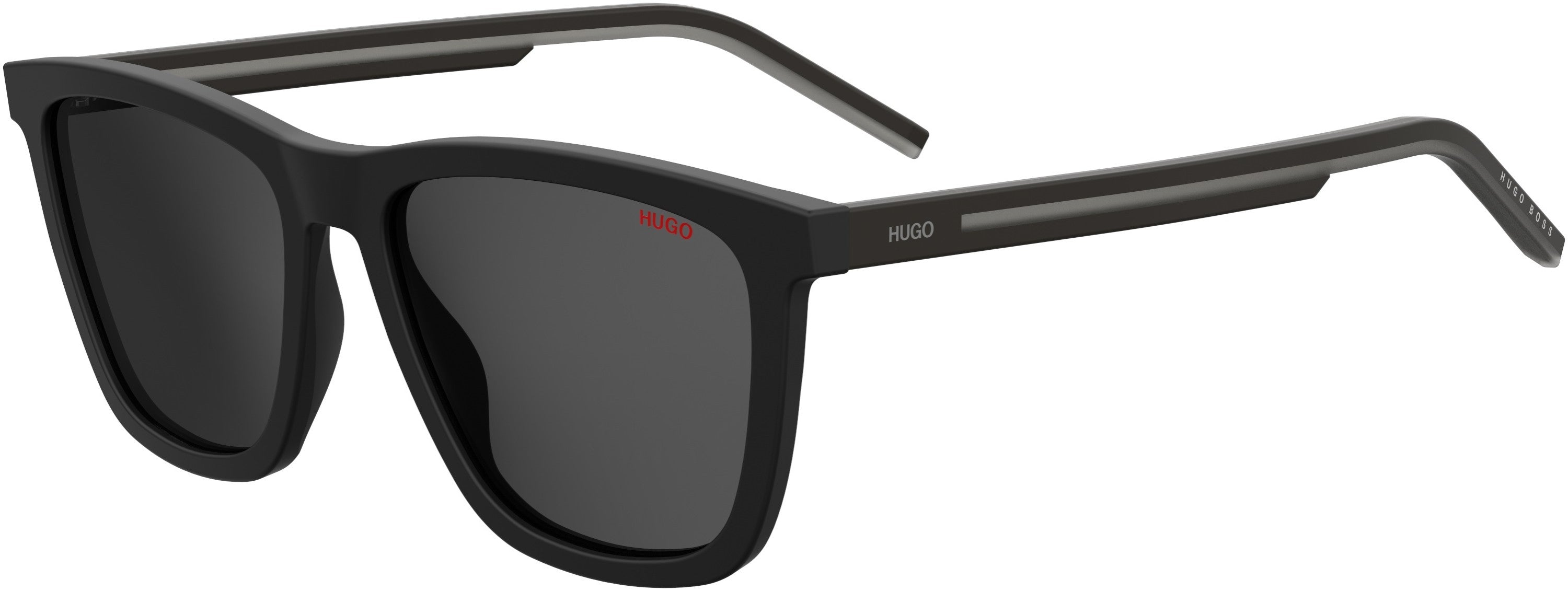 Hugo (hug) Hugo 1047/S Rectangular Sunglasses 0003-0003  Matte Black (IR Gray)