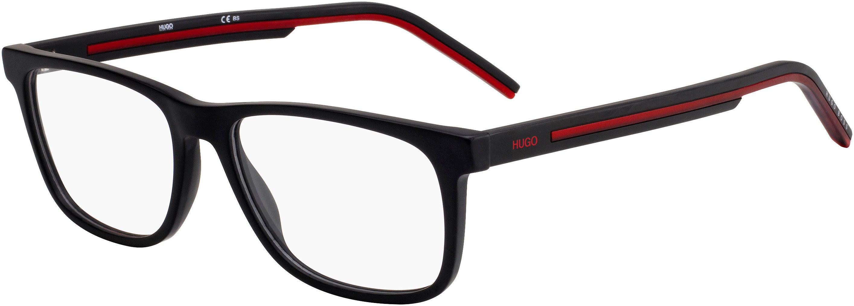 Hugo (hug) Hugo 1048 Rectangular Eyeglasses 0BLX-0BLX  Bkrt Crystal Red (00 Demo Lens)