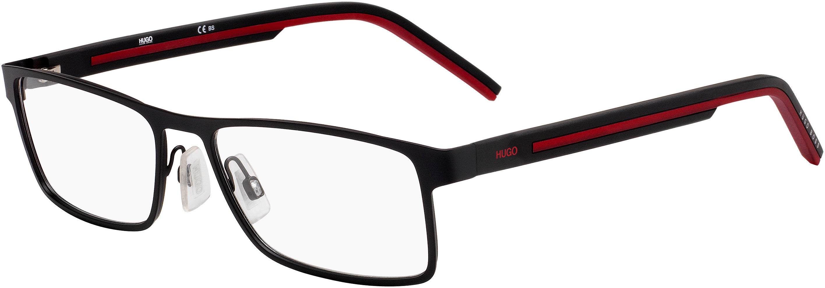 Hugo (hug) Hugo 1049 Rectangular Eyeglasses 0BLX-0BLX  Bkrt Crystal Red (00 Demo Lens)