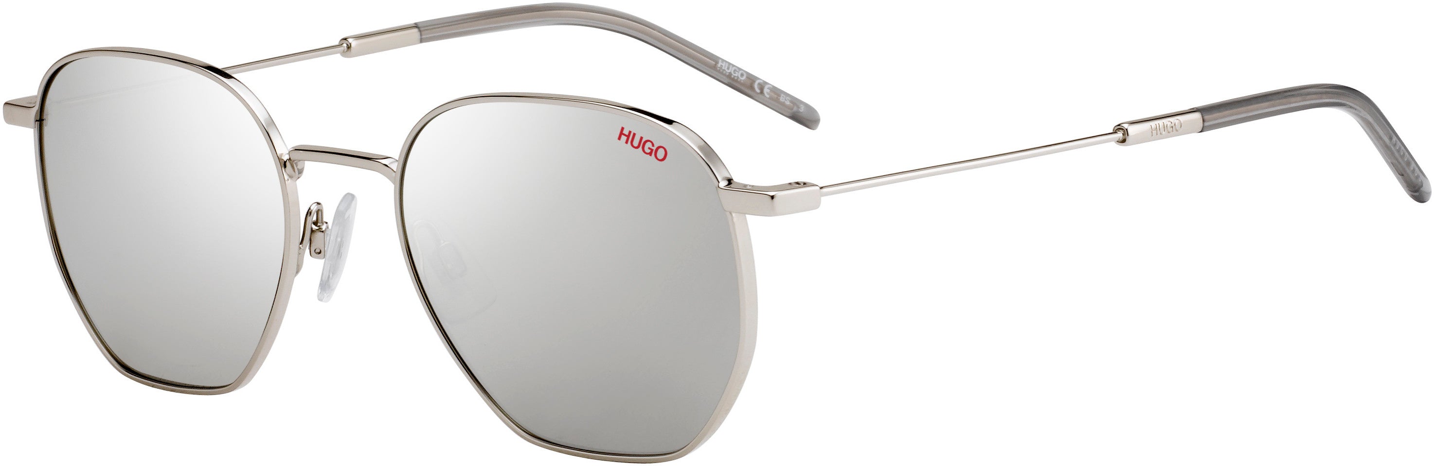 Hugo (hug) Hugo 1060/S Special Shape Sunglasses 0010-0010  Palladium (T4 Silver Mirror)