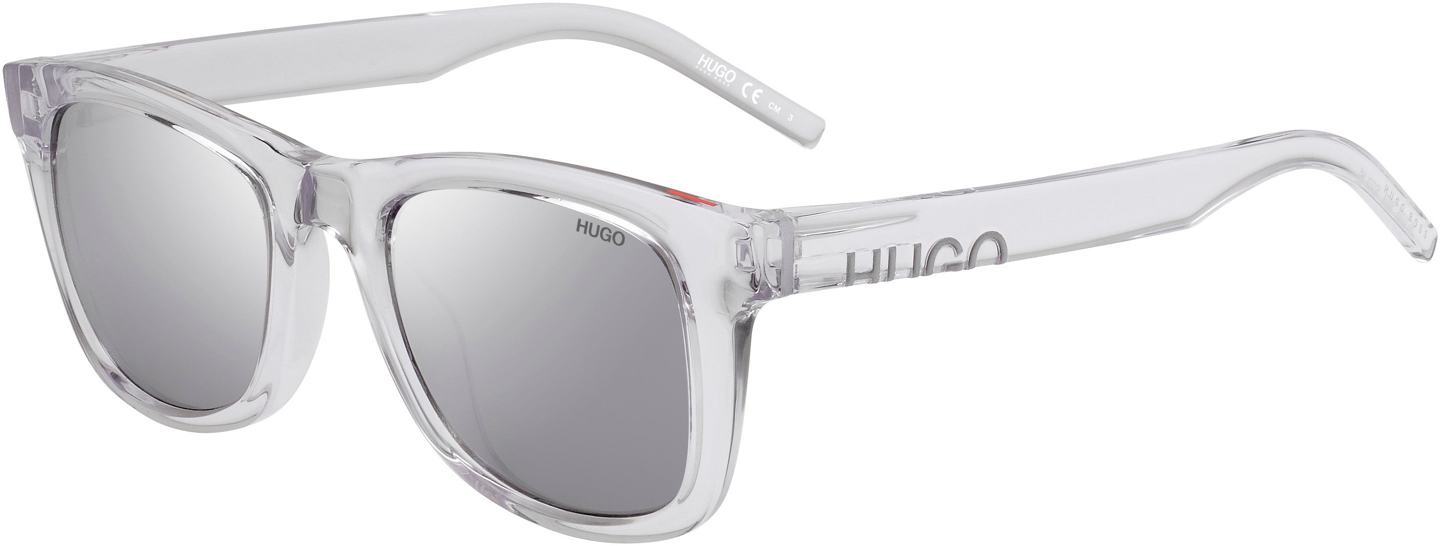 Hugo (hug) Hugo 1070/S Rectangular Sunglasses 0900-0900  Crystal (T4 Silver Mirror)