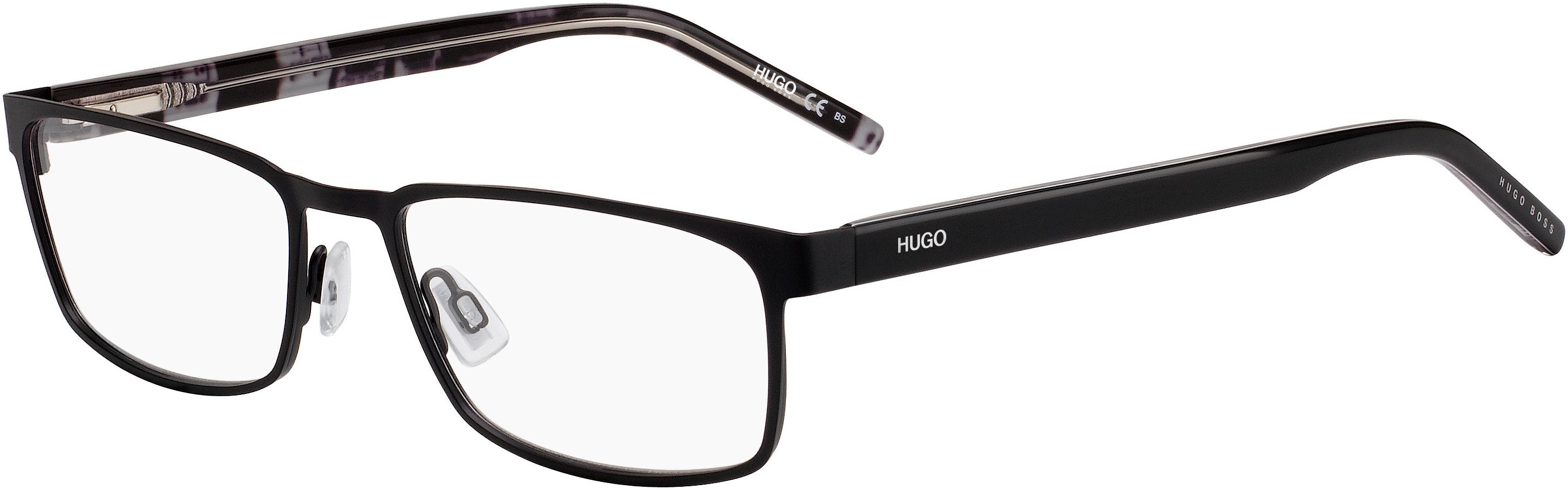 Hugo (hug) Hugo 1075 Rectangular Eyeglasses 0003-0003  Matte Black (00 Demo Lens)