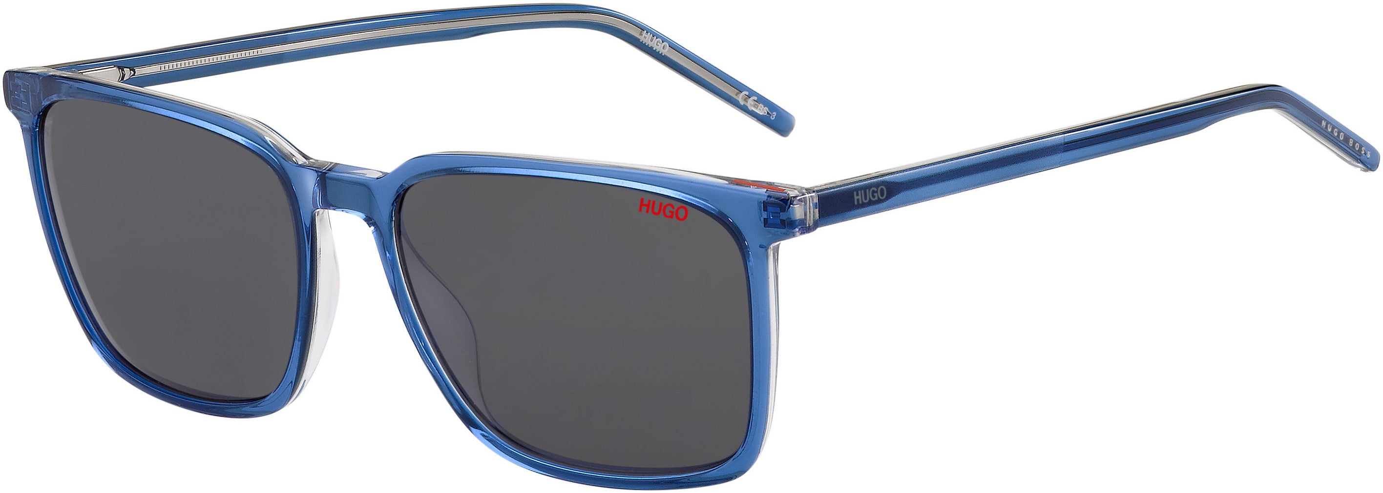 Hugo (hug) Hugo 1096/S Square Sunglasses 0OXZ-0OXZ  Blue Crystal (IR Gray)