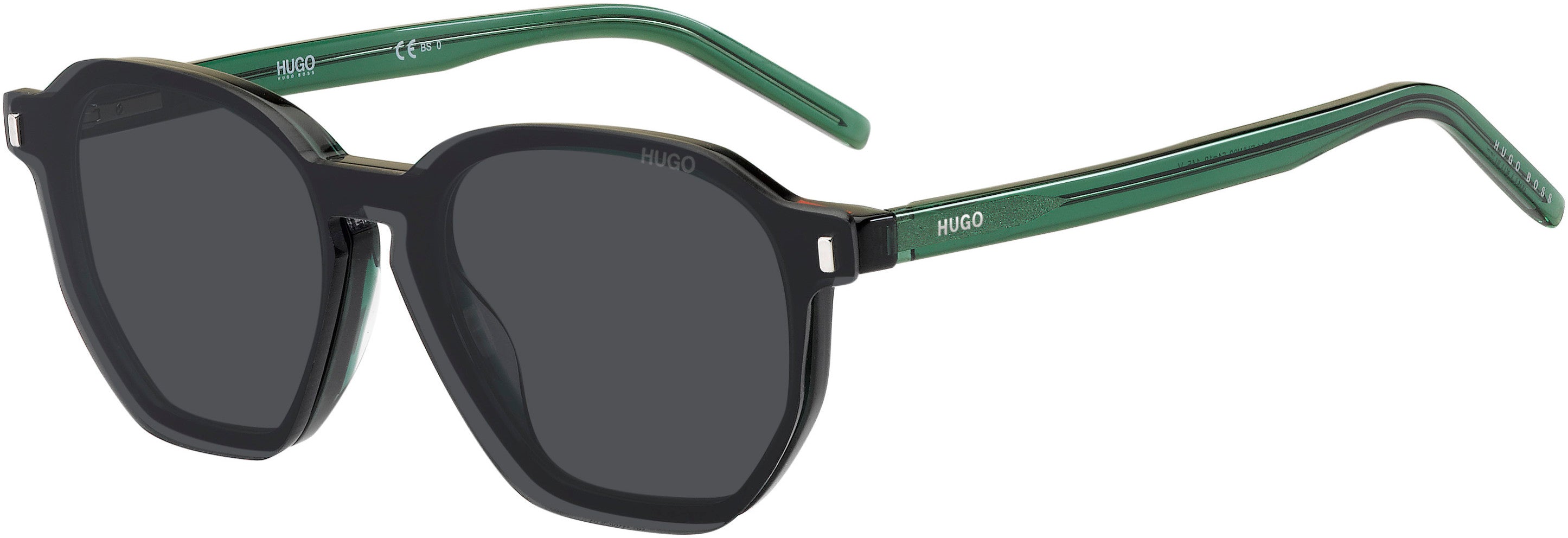 Hugo (hug) Hugo 1110/cs 01 Special Shape Sunglasses 0PHW-0PHW  Havana Green (IR Gray)