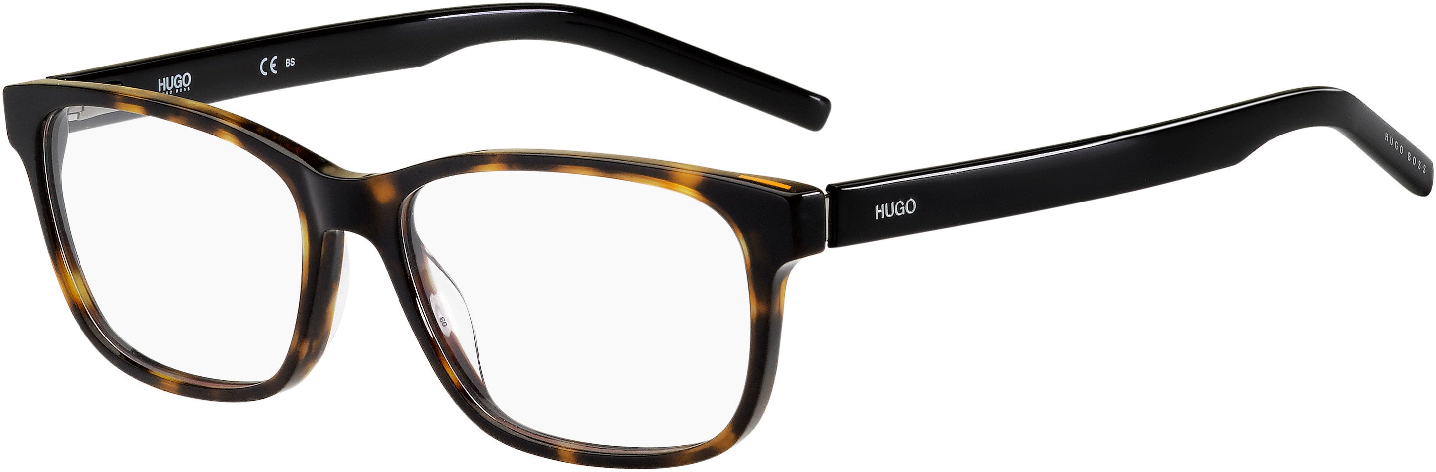 Hugo (hug) Hugo 1115 Square Eyeglasses 0086-0086  Dark Havana (00 Demo Lens)
