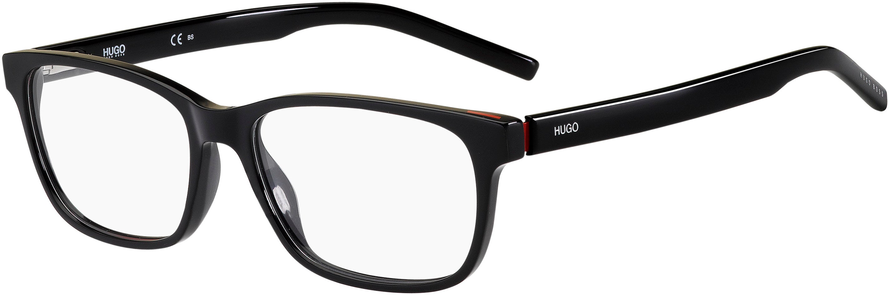 Hugo (hug) Hugo 1115 Square Eyeglasses 0OIT-0OIT  Black Redgd (00 Demo Lens)