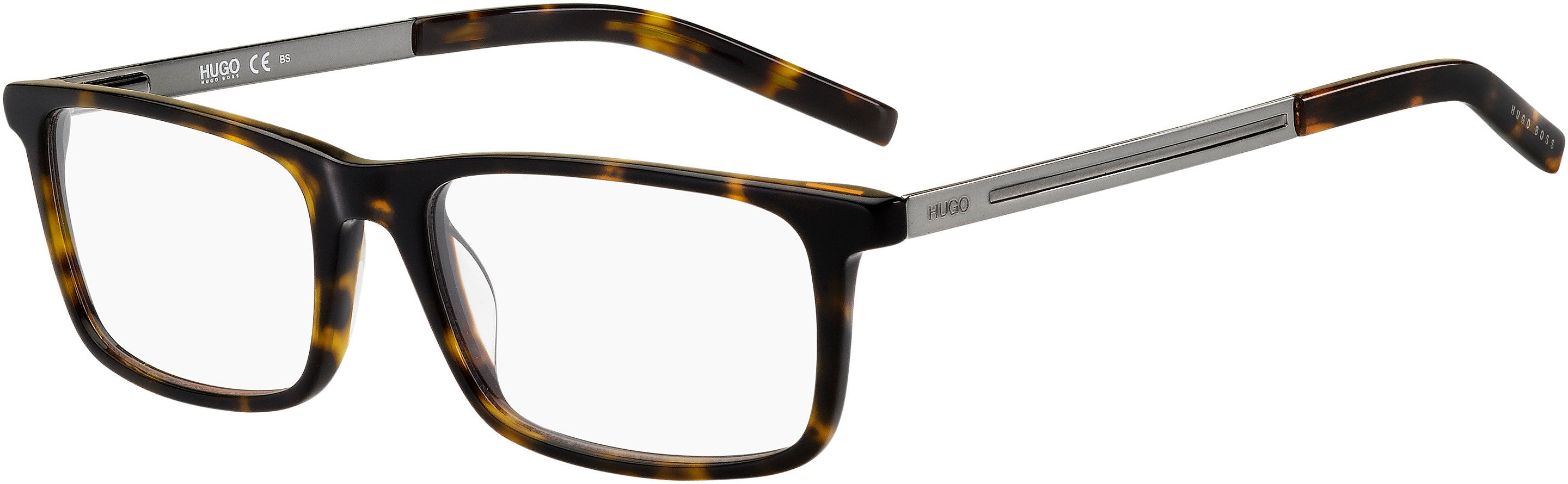 Hugo (hug) Hugo 1116 Square Eyeglasses 0086-0086  Dark Havana (00 Demo Lens)