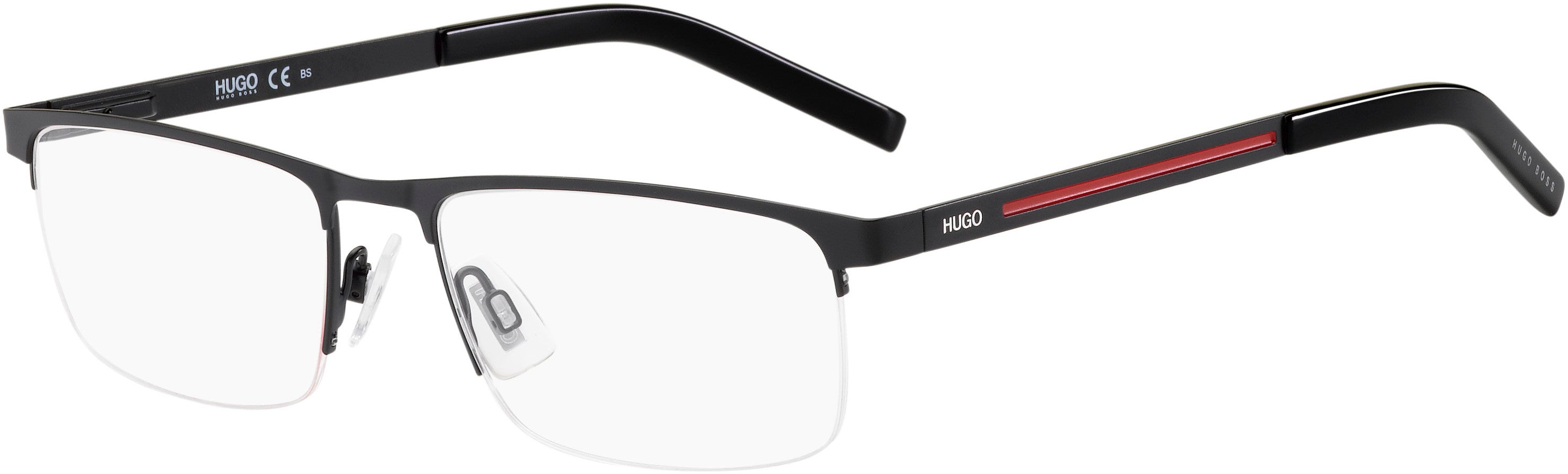 Hugo (hug) Hugo 1117 Square Eyeglasses 0003-0003  Matte Black (00 Demo Lens)