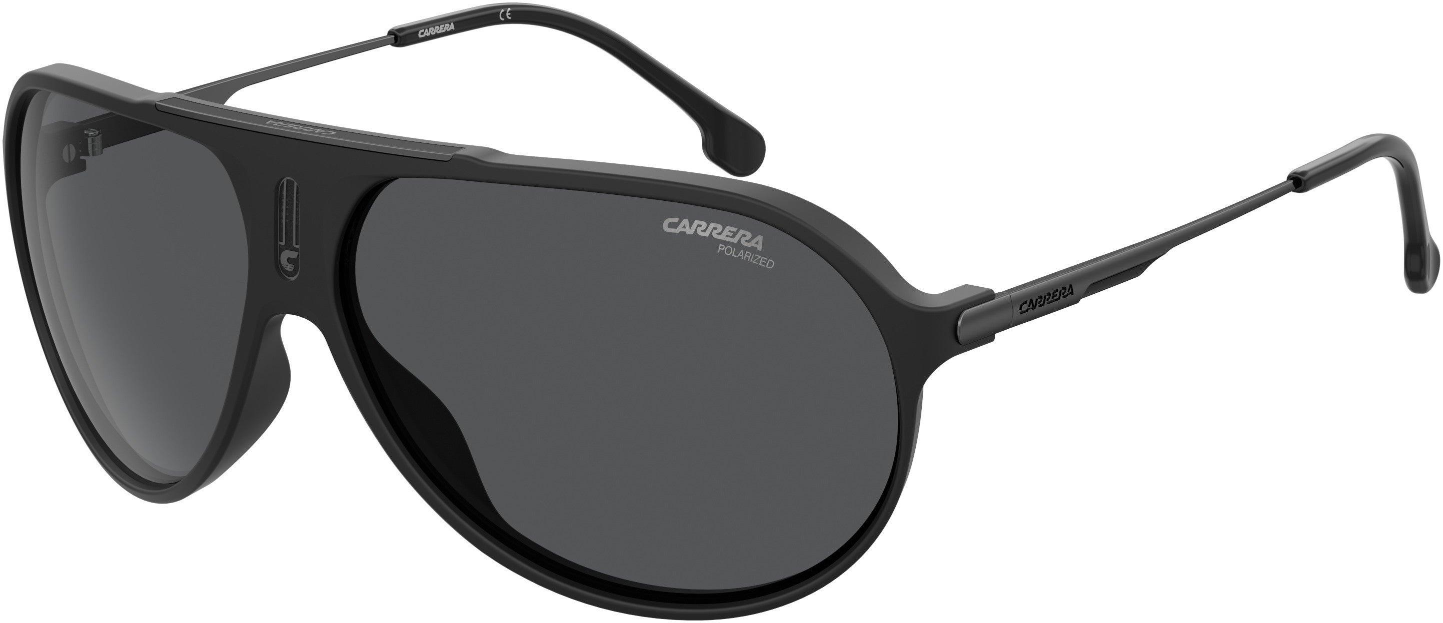 Carrera Hot 65 Aviator Sunglasses 0003-0003  Matte Black (M9 Gray Pz)