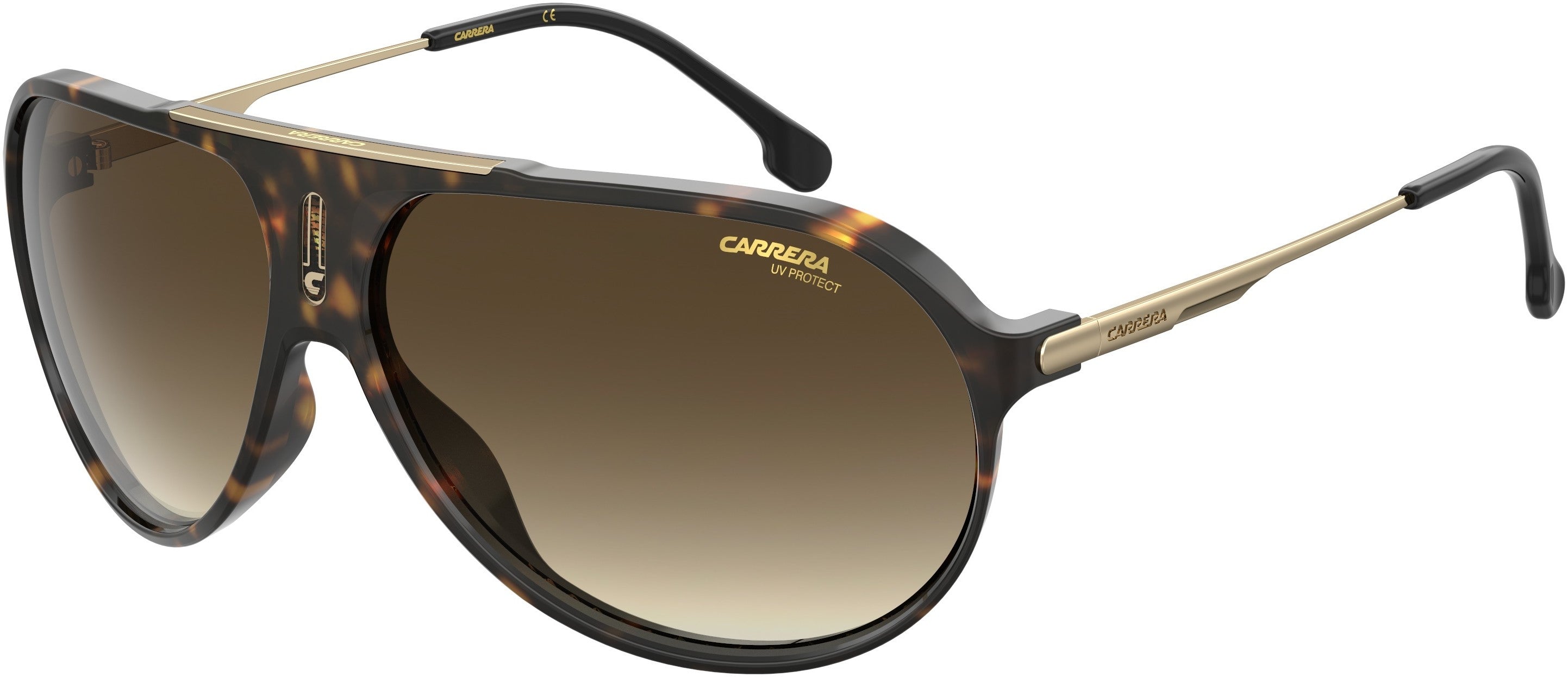 Carrera Hot 65 Aviator Sunglasses 0086-0086  Dark Havana (HA Brown Gradient)