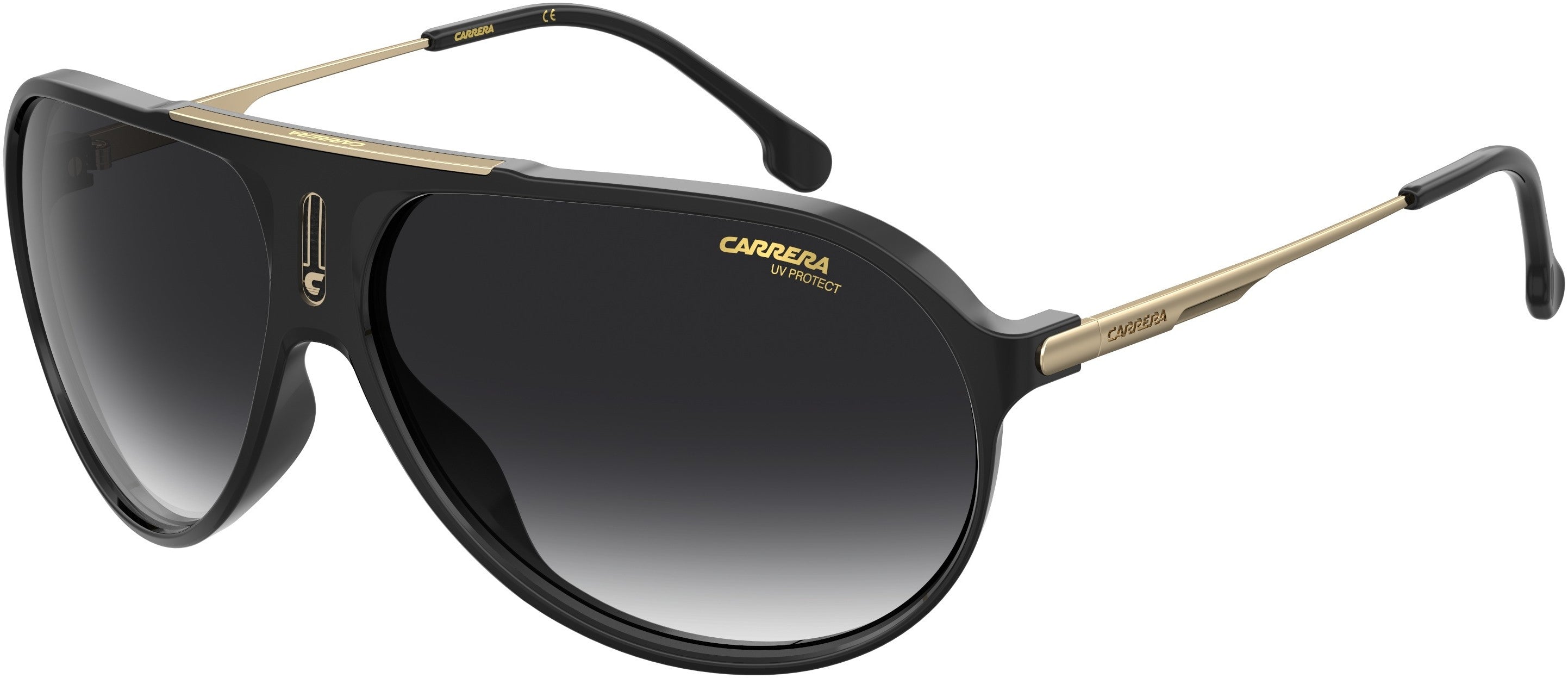 Carrera Hot 65 Aviator Sunglasses 0807-0807  Black (9O Dark Gray Gradient)