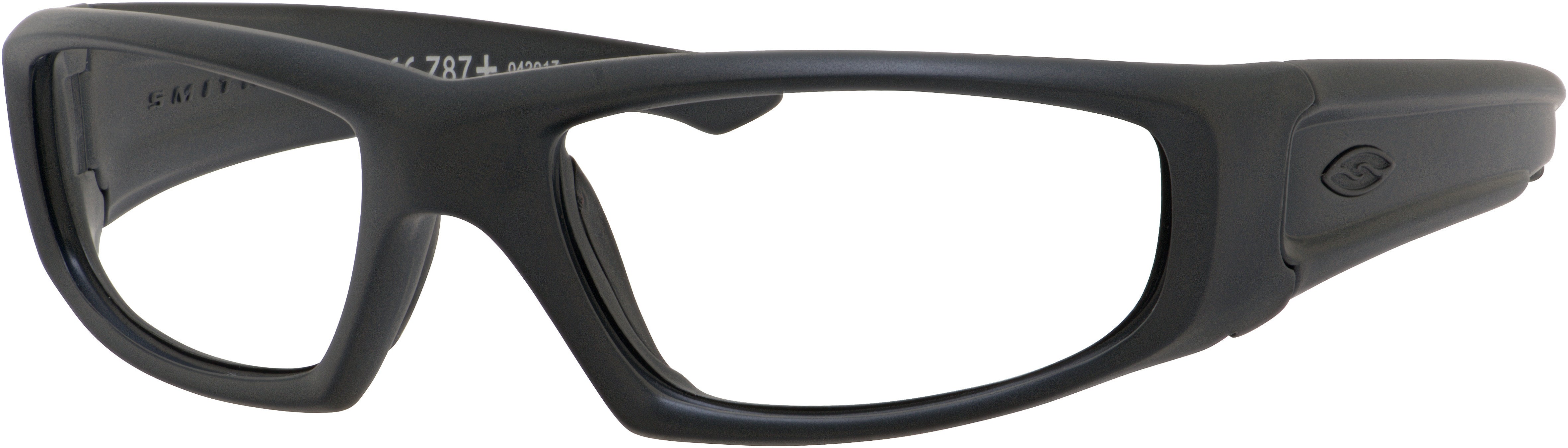 Smith Hudson Elite Rectangular Sunglasses 0003-0003  Matte Black (99 Transparent)