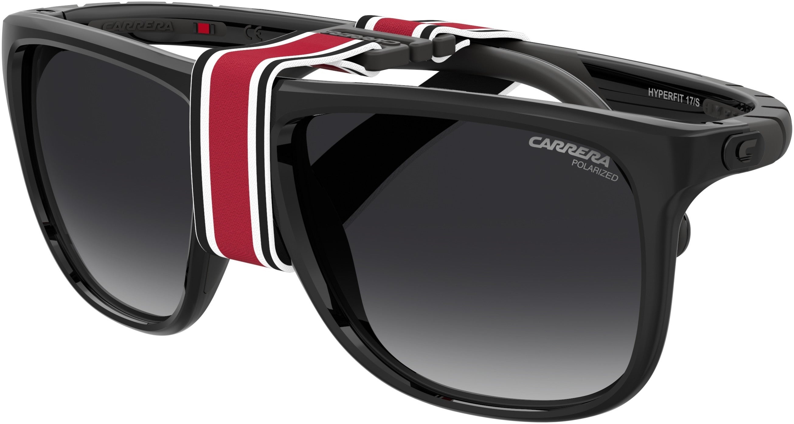 Carrera Hyperfit 17/S Rectangular Sunglasses 0807-0807  Black (WJ Gray Sf Pz)