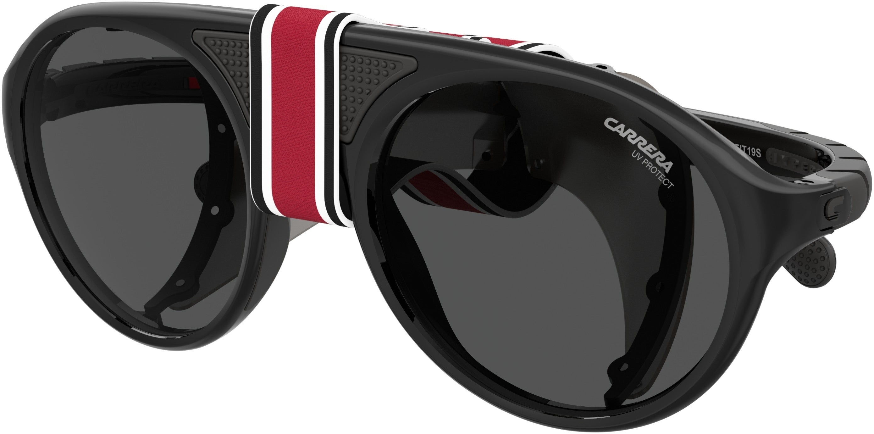 Carrera Hyperfit 19/S Oval Modified Sunglasses 0807-0807  Black (IR Gray)