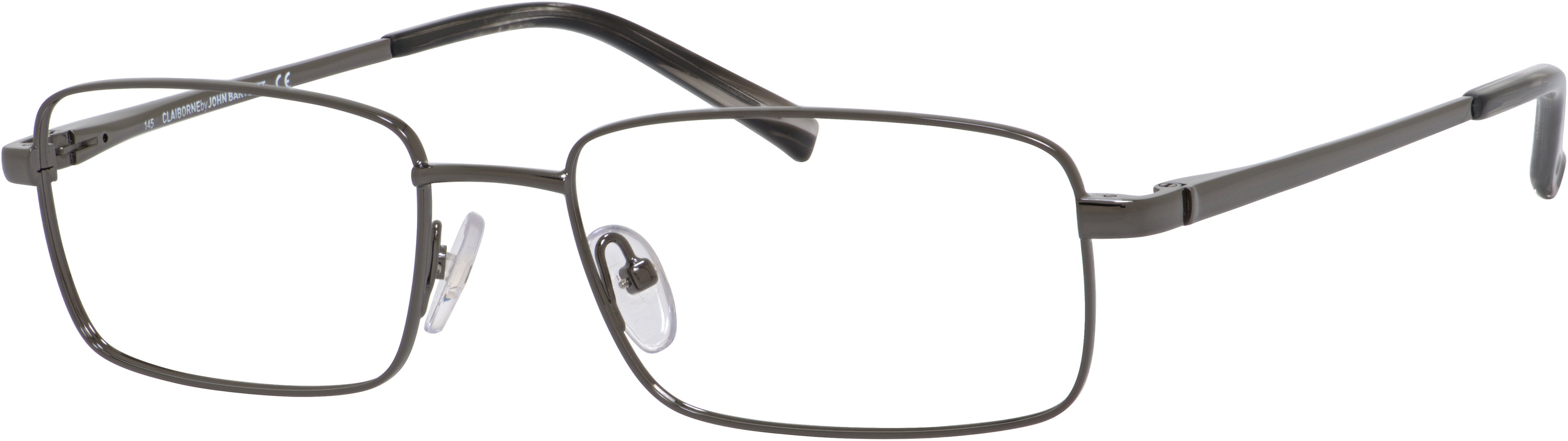Claiborne Industrialist Rectangular Eyeglasses 03WK-03WK  Gunmetal (00 Demo Lens)