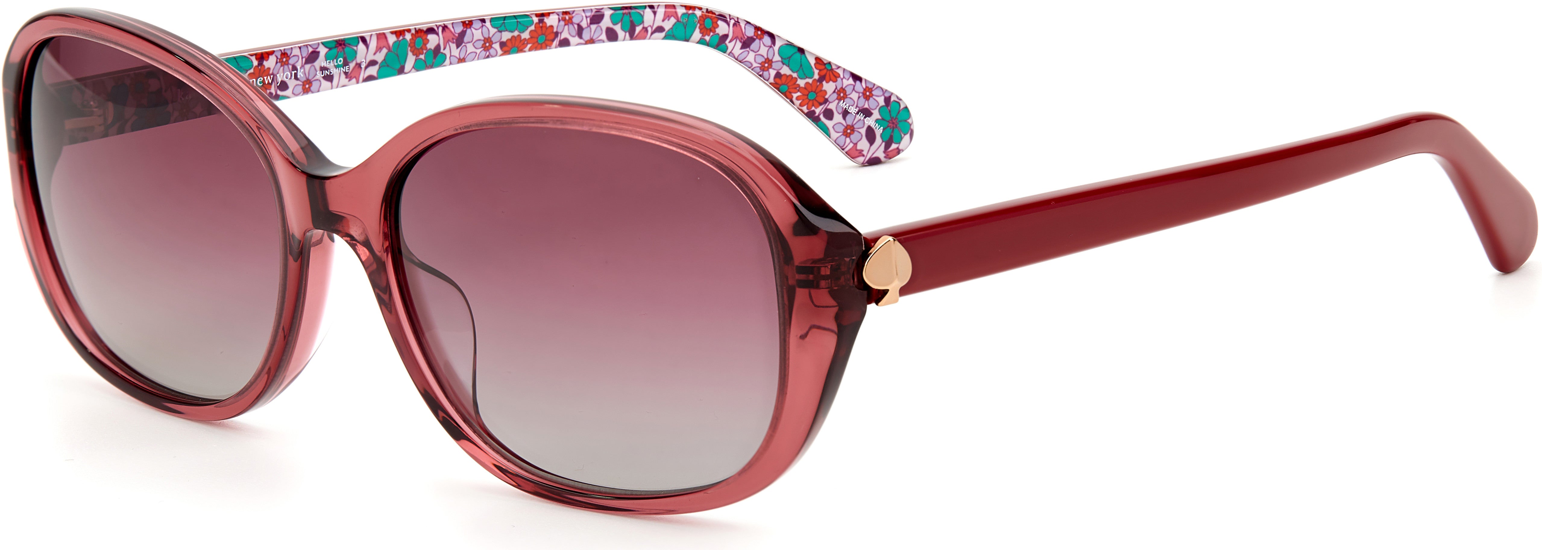 Kate Spade Izabella/G/S Oval Modified Sunglasses 0LHF-0LHF  Opal Burgundy (JR Burgundy Gradient)