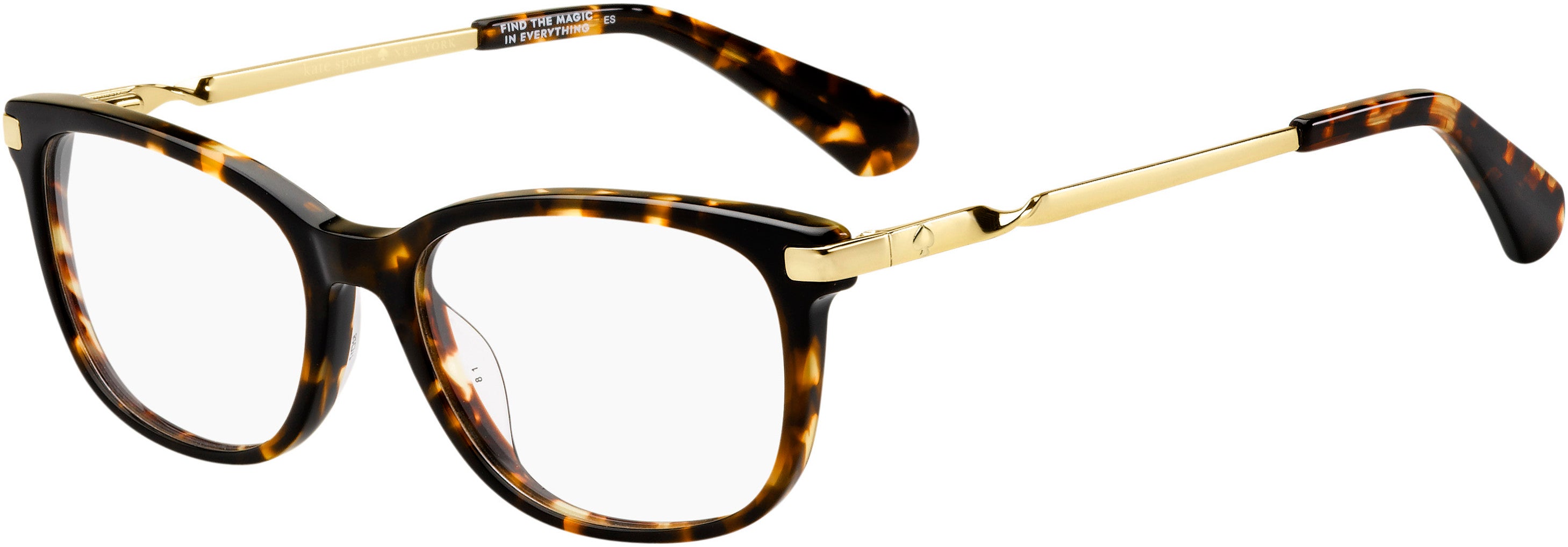 Kate Spade Jailene Rectangular Eyeglasses 0086-0086  Dark Havana (00 Demo Lens)