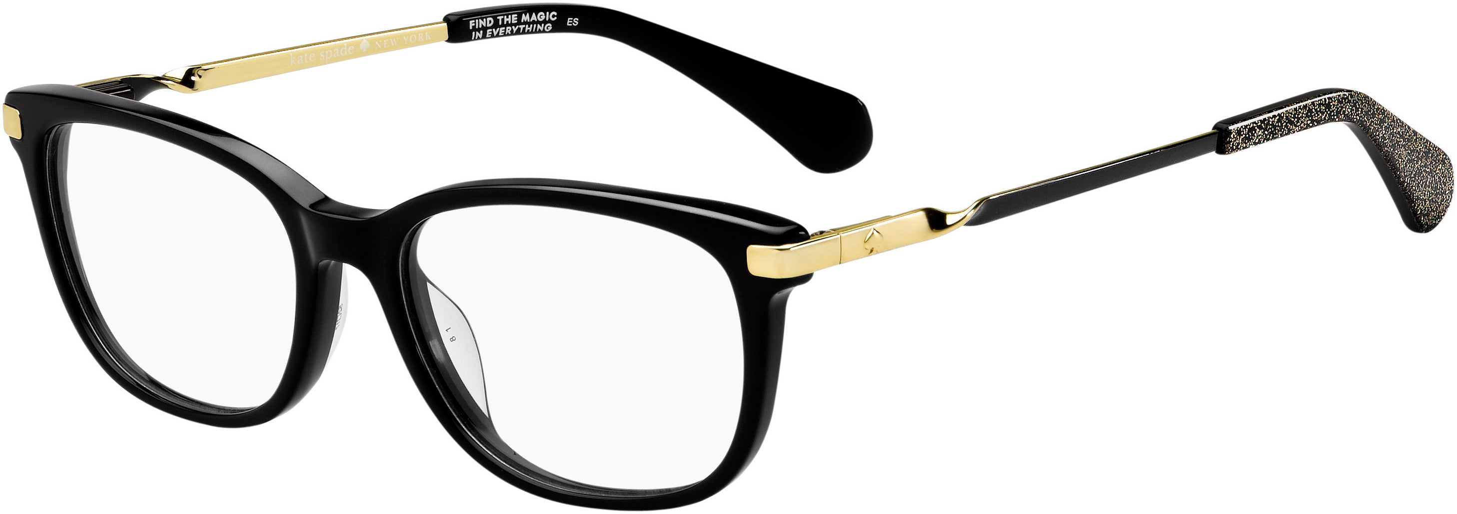 Kate Spade Jailene Rectangular Eyeglasses 0807-0807  Black (00 Demo Lens)