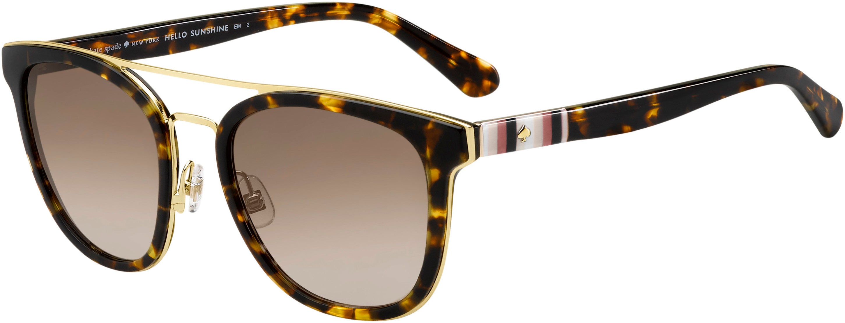 Kate Spade Jalicia/F/S Square Sunglasses 0086-0086  Dark Havana (HA Brown Gradient)