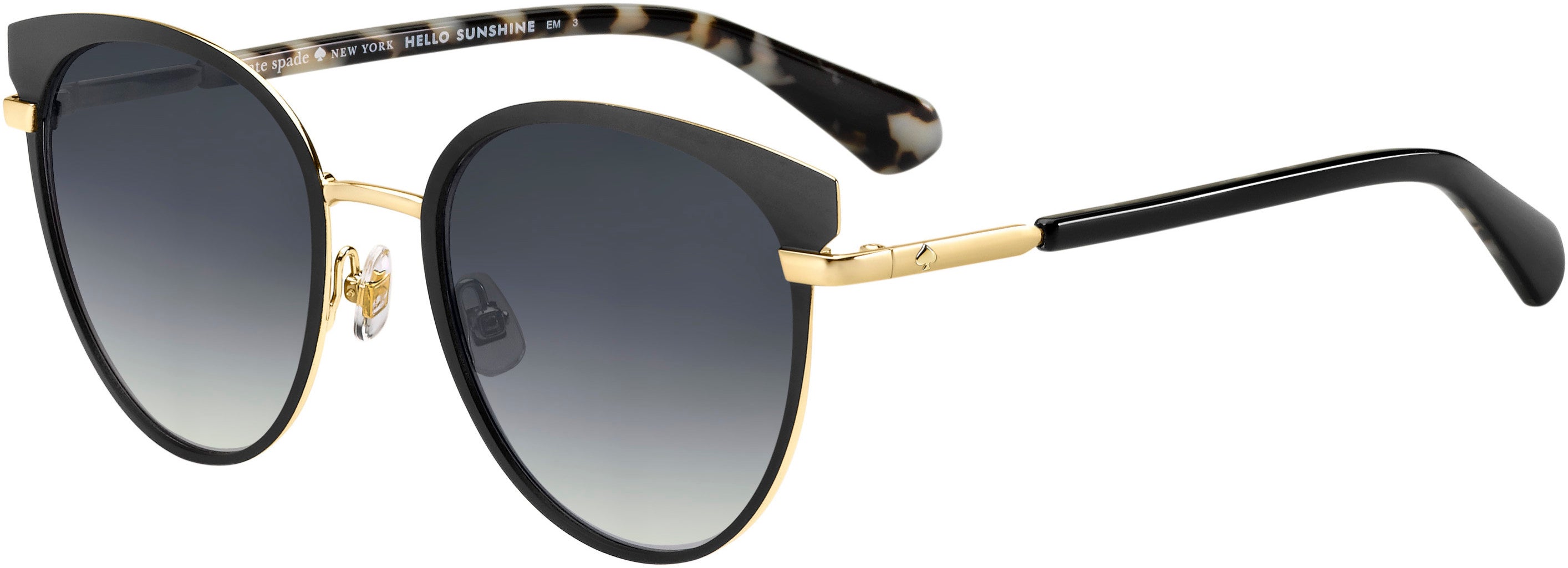 Kate Spade Janalee/S Oval Modified Sunglasses 0807-0807  Black (9O Dark Gray Gradient)